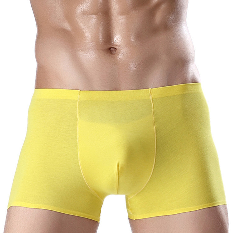Men's Ice Silk Seamless Boxer Underwear