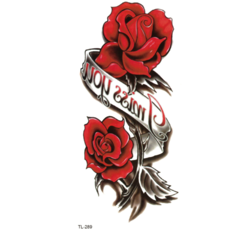 The Other Side Flower Tattoo Stickers Waterproof Tattoo