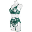 Garter Lace Underwear Three-piece Set Body Shaping Two-piece Suits