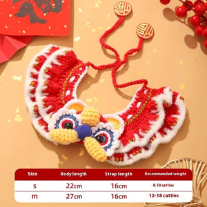 Pet Cat Clothes New Year Scarf Collar