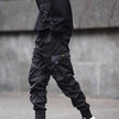 Hot Sale Men Black Hip Hop Cargo Pants Elastic Waist Jogger Trousers Sweatpants Pockets Full Length Casual Fashion