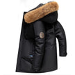 Men's Mid-length Big Fur Collar Thickened Warm Leisure Men's Coat