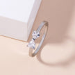Cute Mini Bow Zircon Index Finger Ring Girl