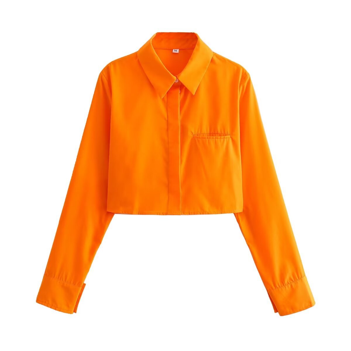 Women's French Fashion Short Lapel Long Sleeve Shirt