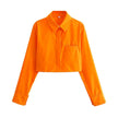 Women's French Fashion Short Lapel Long Sleeve Shirt