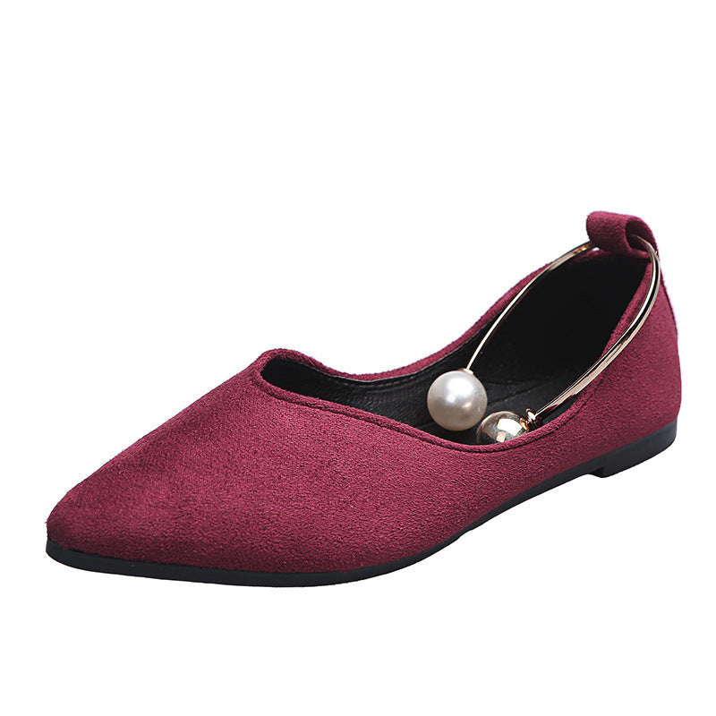 Pointed Flat Heel Shallow Mouth Lazy Shoes Women