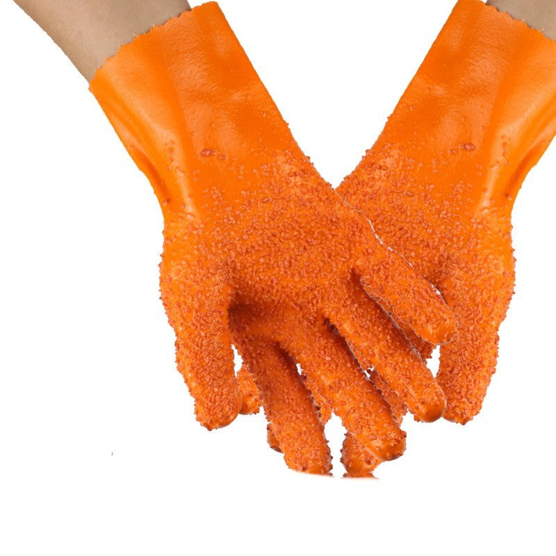 Glove Particles With Pitting And Anti Slip