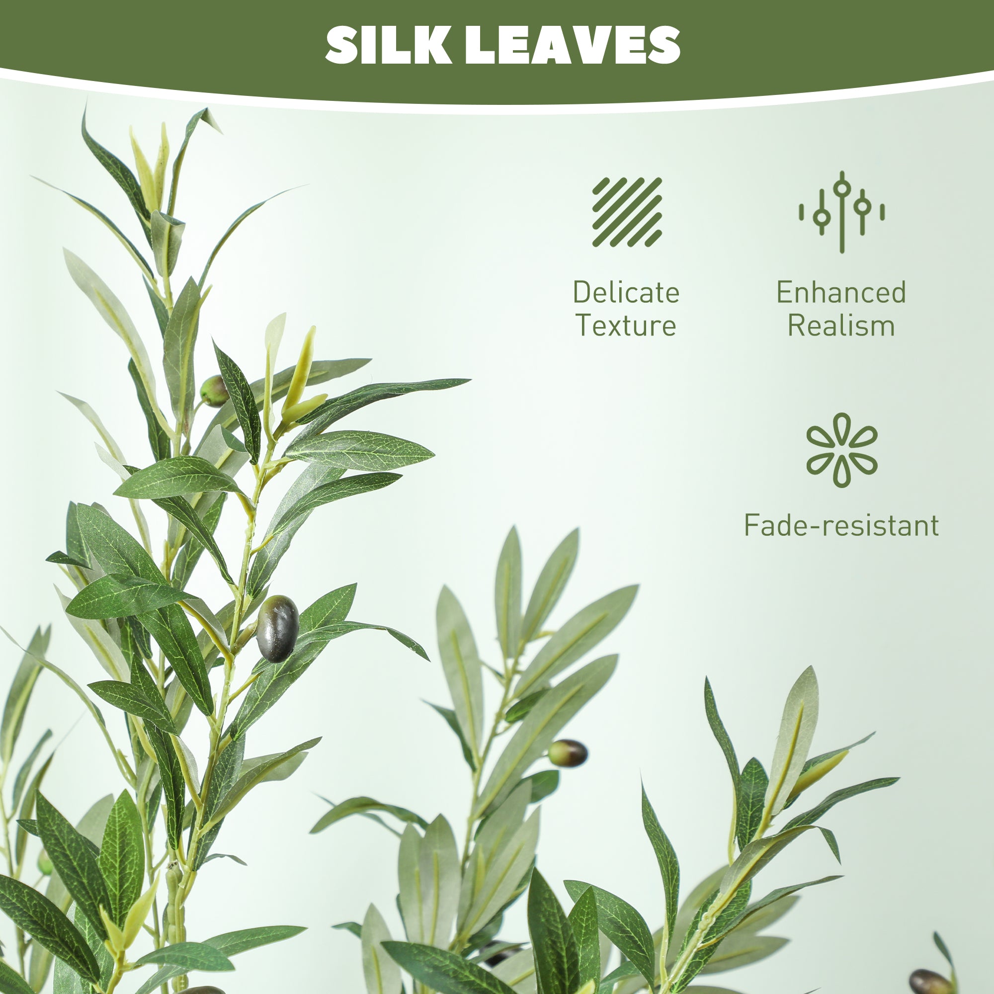 Artificial Olive Tree in Pot with Silk Leaves
