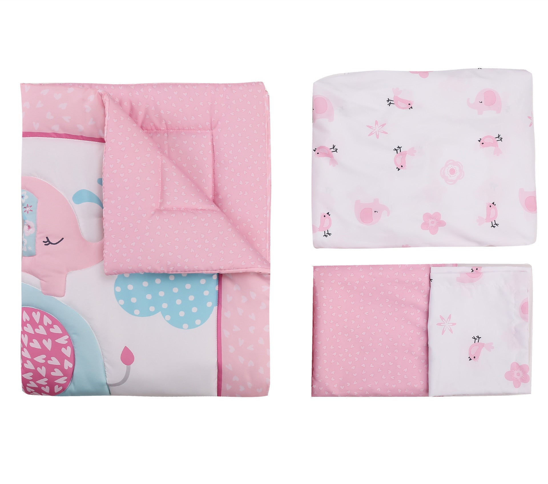 Children Quilt Fitted Sheet Single Bed Skirt Infant Bedding 3 pieces newborn kids bedding set