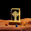 Crystal Cube Buddha Statue Cross Three-dimensional Ornaments