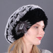 New Korean Rex Rabbit Hair Hat For Women