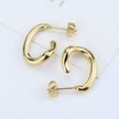 Fashionable Simple Niche Ins Advanced Design Versatile U-shaped Titanium Steel Earrings