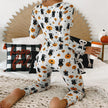 Halloween Printed Jumpsuit Long Sleeve Home Pajamas