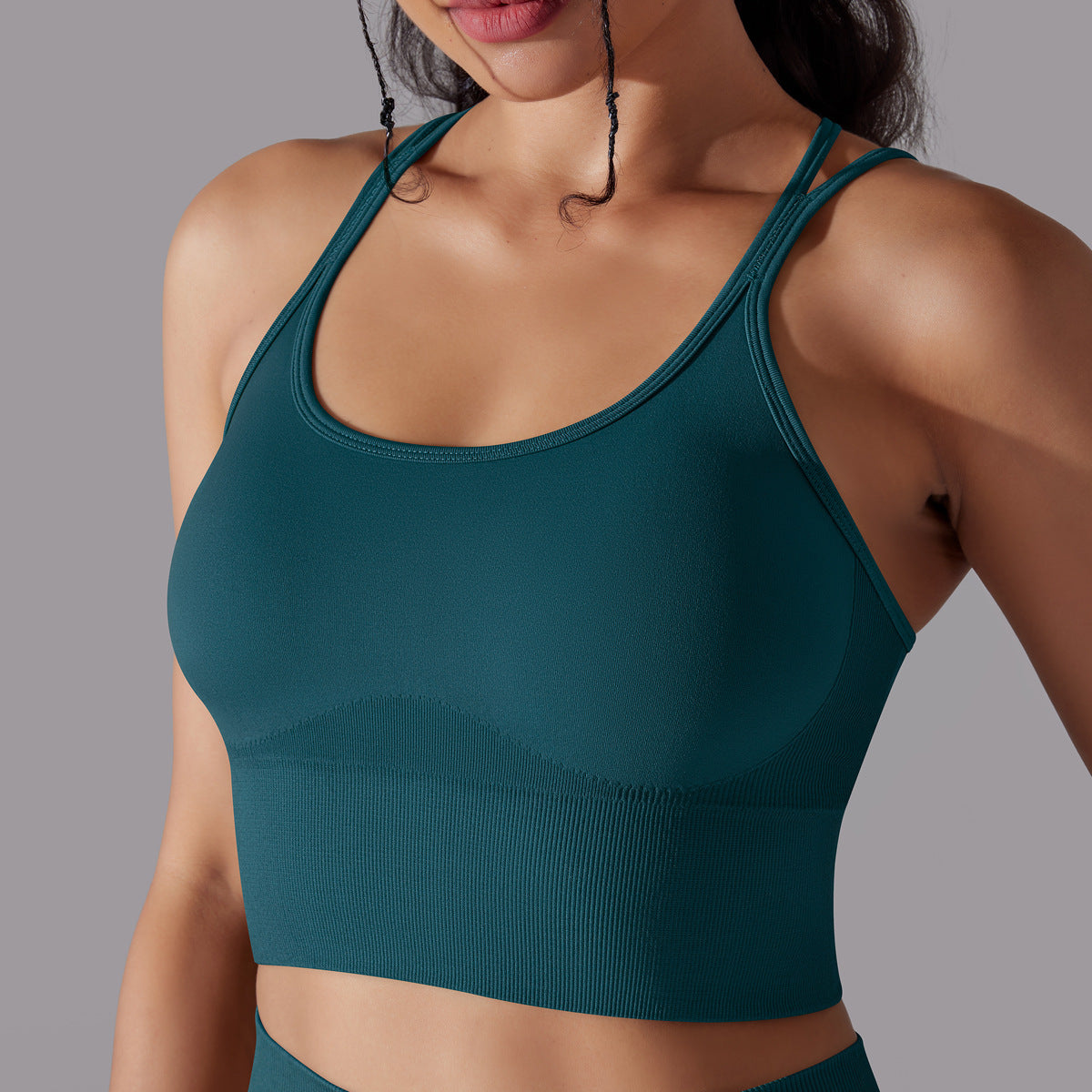 Solid Color Cross Beauty Back Exercise Underwear yoga