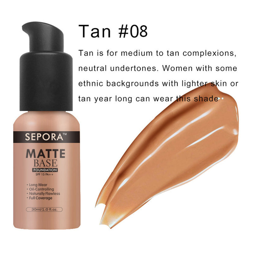 Waterproof Makeup Matte Liquid Foundation Oil Foundation Cream