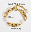 Ins Fashion Stainless Steel Chain Bracelet 18K Gold Plated