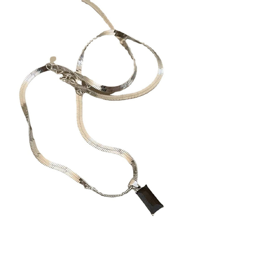 Ins Girl Special-interest Design Color Rhinestone Snake Bones Chain