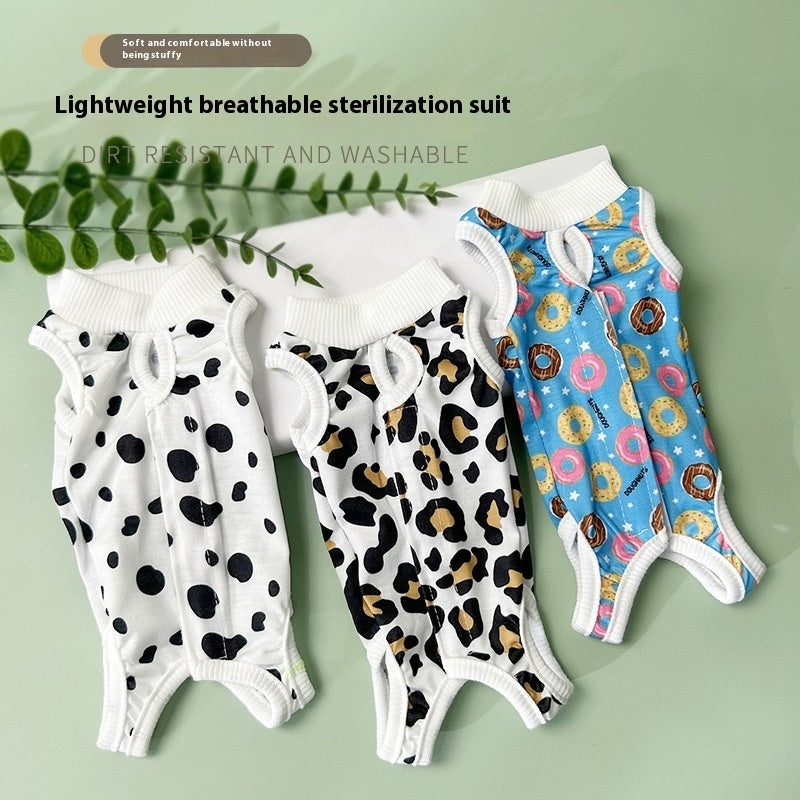 Cat Sterilization Clothing Female Cat Surgical Gown Breathable Clothes