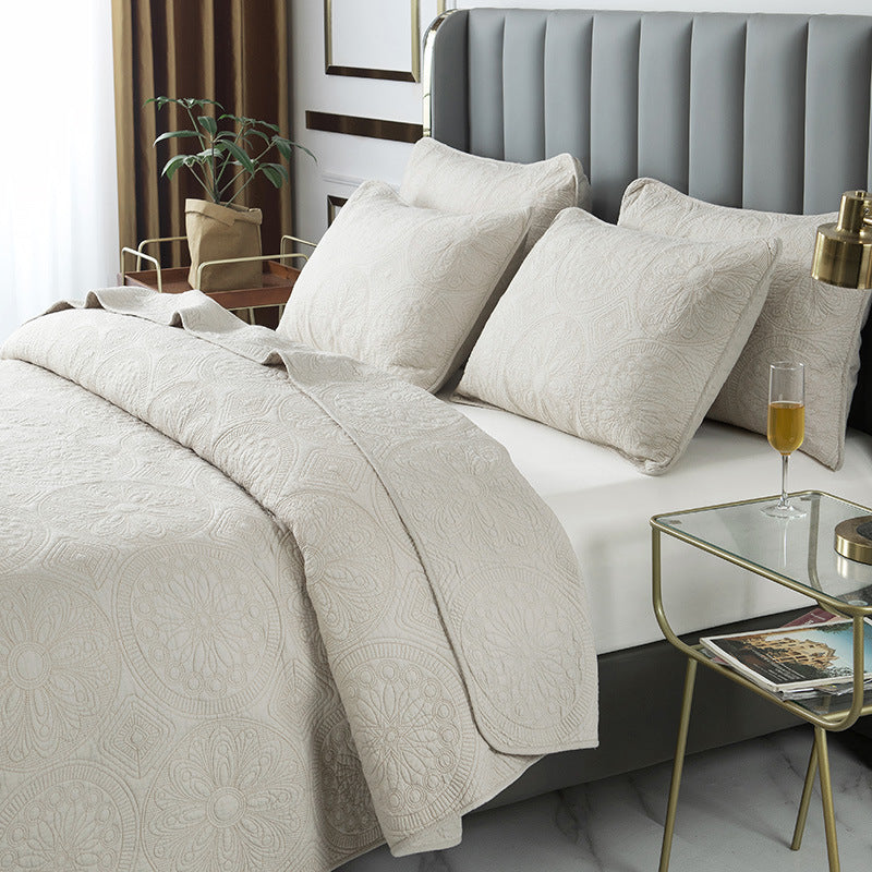 Double-sided Embroidered Bedding Set Of Three Pieces