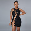 Women's Golden Chain Binding  Sleeveless Dress