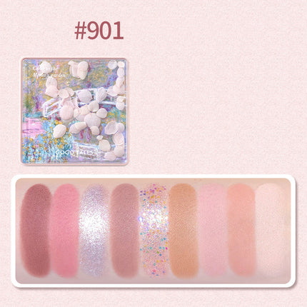 Fashion Simple Matte Pearl Glitter Eyeshadow Palette