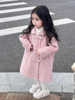 Sweet Reversible Woolen Coat Medium And Large Children And Girls