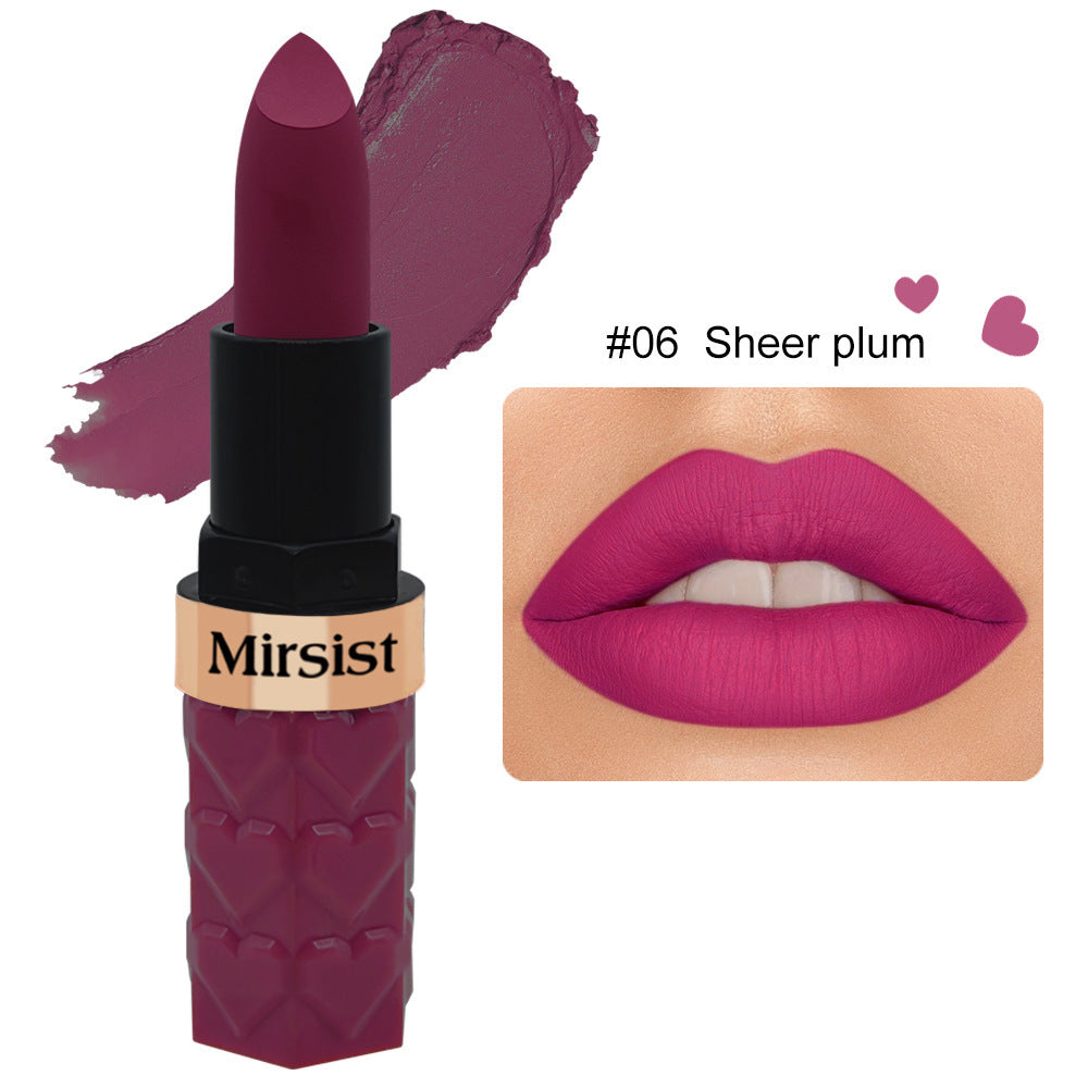 6 Color Matte Lipstick No Stain On Cup Waterproof And Durable