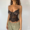 Women's Lace See-through Suspenders  Casual Tops