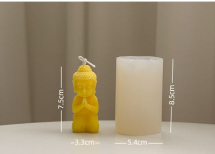 Three Faced Buddha Head Chinese Element Shape Candle Diy Silicone Mold