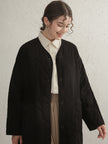 New Autumn And Winter Robe Cotton Coat Three-layer Quilted Chic Long Thick Cardigan