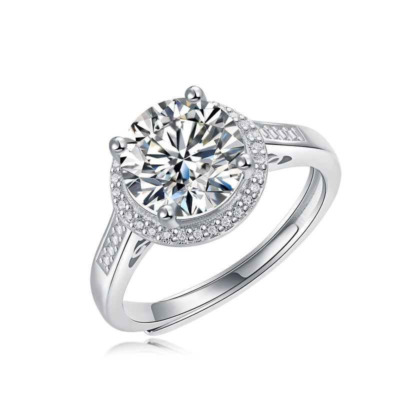 Temperament Wild S925 Silver Round Bag Ring For Women