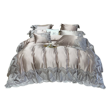 European Style Four-piece Silk Cotton Bedding