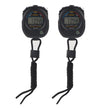 2 PCS Multifunctional Handheld Digital LCD Stopwatch Timer for Sports/Running/Racing/Swimming