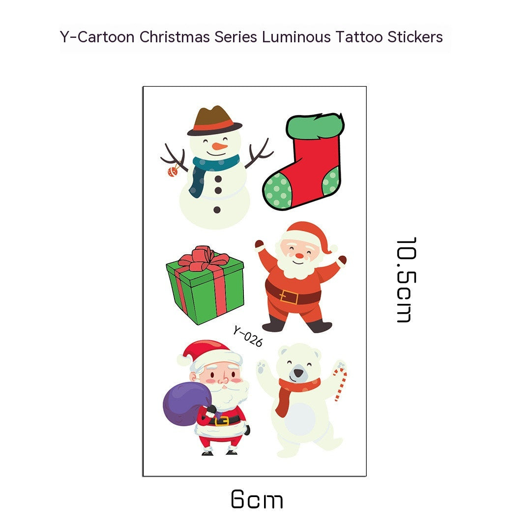 Children's Christmas Luminous Tattoo Face Pasters