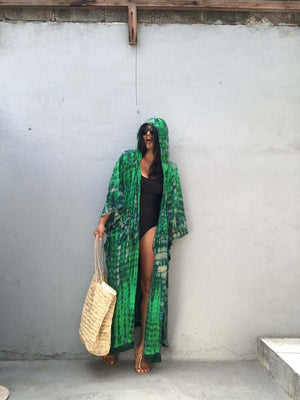 Long Sleeve Long Beach Vacation Swimsuit Outwear Blouse