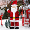 6FT Lighted Santa Christmas Yard Decorations, Pre-lit Pull Up Santa Waving Hand With 180 LED Warm White Lights And Ropes Stakes For Xmas Outdoor Holiday Indoor Decor Lighted Holiday Displays
