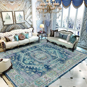 European Style Jihe Print Carpet Bedroom Living Room