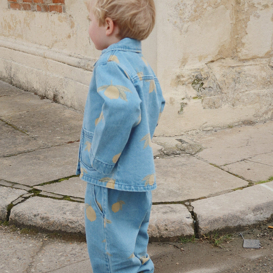 Lemon Distressed Coat Vintage Frosted Suspender Shorts Bow Vest Skirt