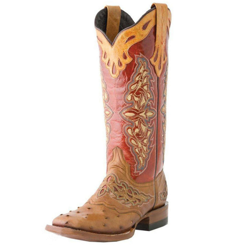 Women Shoes Color Matching Knight Boots Mid Top