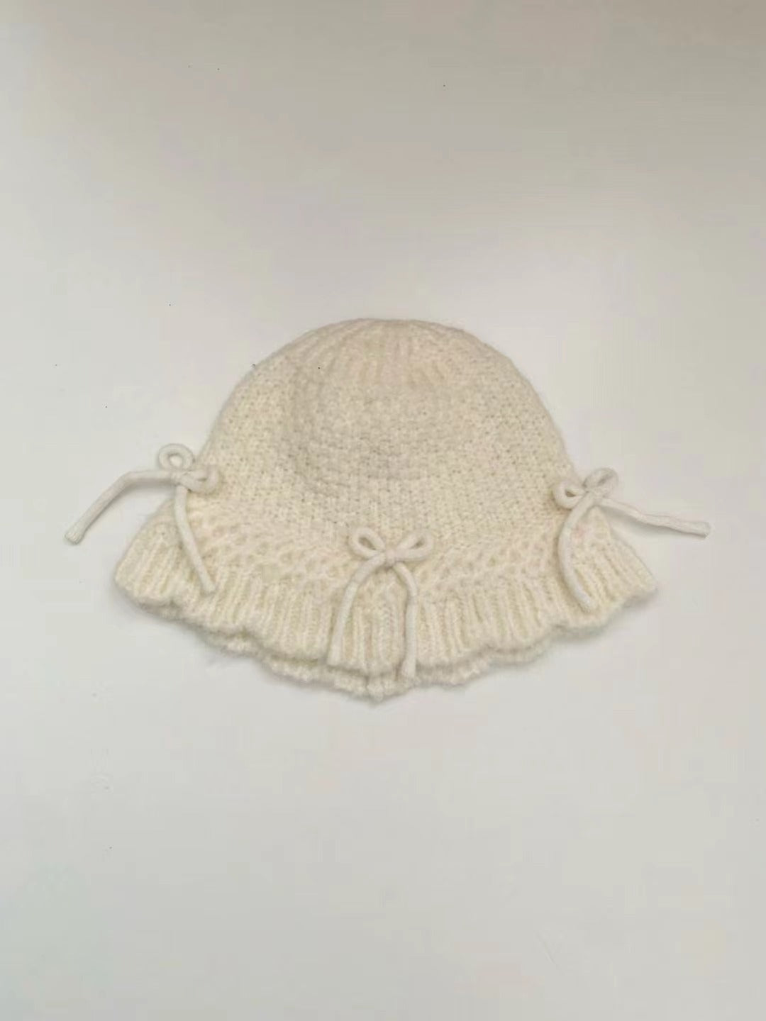 Ornament Bowknot Niche Knitted Wool Hat