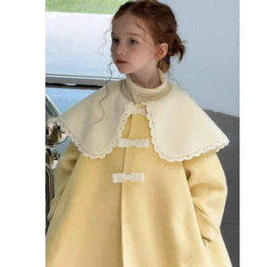 Thickened Medium-length Yellow Coat For Children