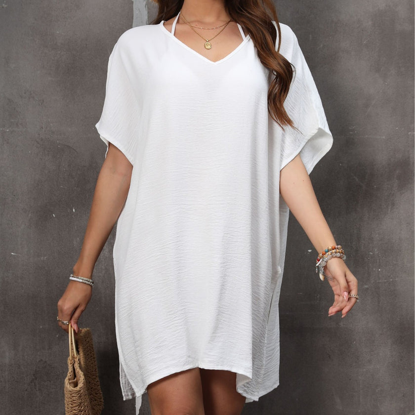 Women's Beach Bikini Blouse V-neck Dress
