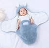 Super Soft Baby Sleeping Bag Fluffy Fleece Newborn Blanket Swaddle Blankets, Unisex Baby Wrap For Newborn Baby
