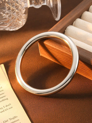 Electroplated CCB Simple Bracelet Cylindrical Three-dimensional Bracelet For Women