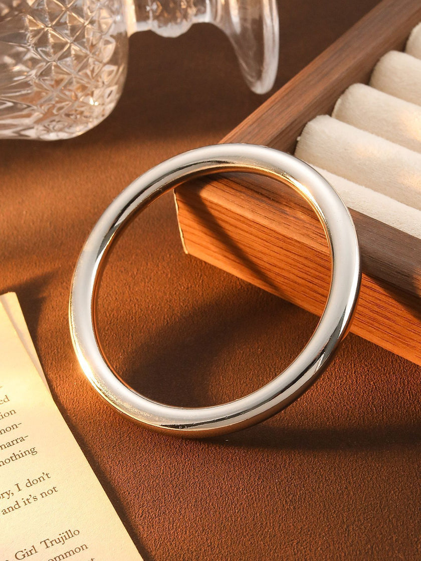 Electroplated CCB Simple Bracelet Cylindrical Three-dimensional Bracelet For Women