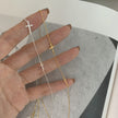 925 Sterling Silver Mini Pleated Cross Necklace