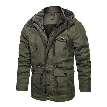 Jacket Men Cotton Casual Parkas Jacket Coat Men Brand Loose Parkas