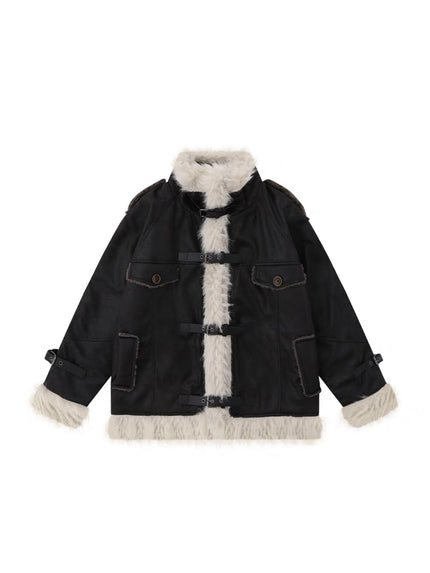 Retro Lamb Fur Coat For Women