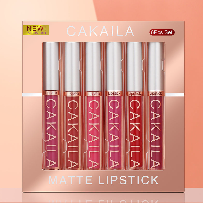 Matte Nonstick Lip Gloss Set Of 6