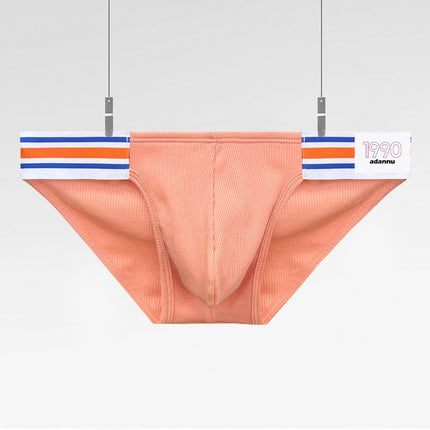 Men's Cotton Side Seam Label Low Waist Sports Hip Lifting Briefs Underwear Men
